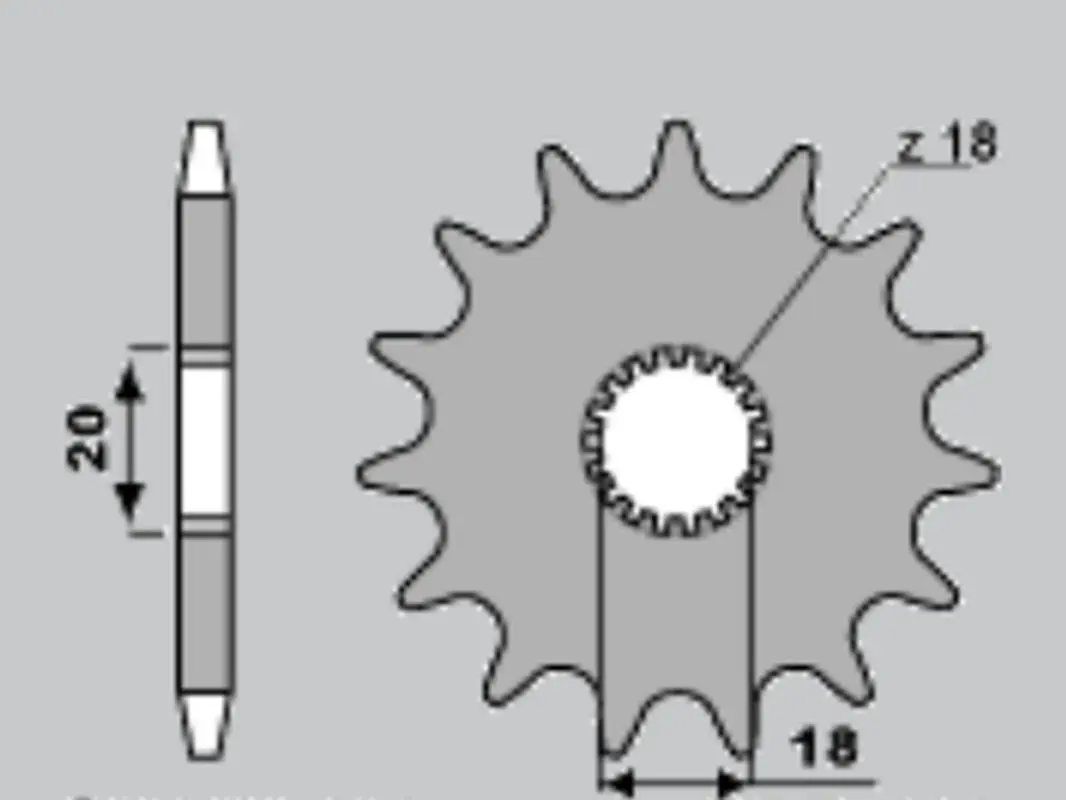 JR řetězové kolečko přední 426 14 SUZUKI GN 125 '92-'00, DR 125 '80-'85 (JTF426.14) ( )