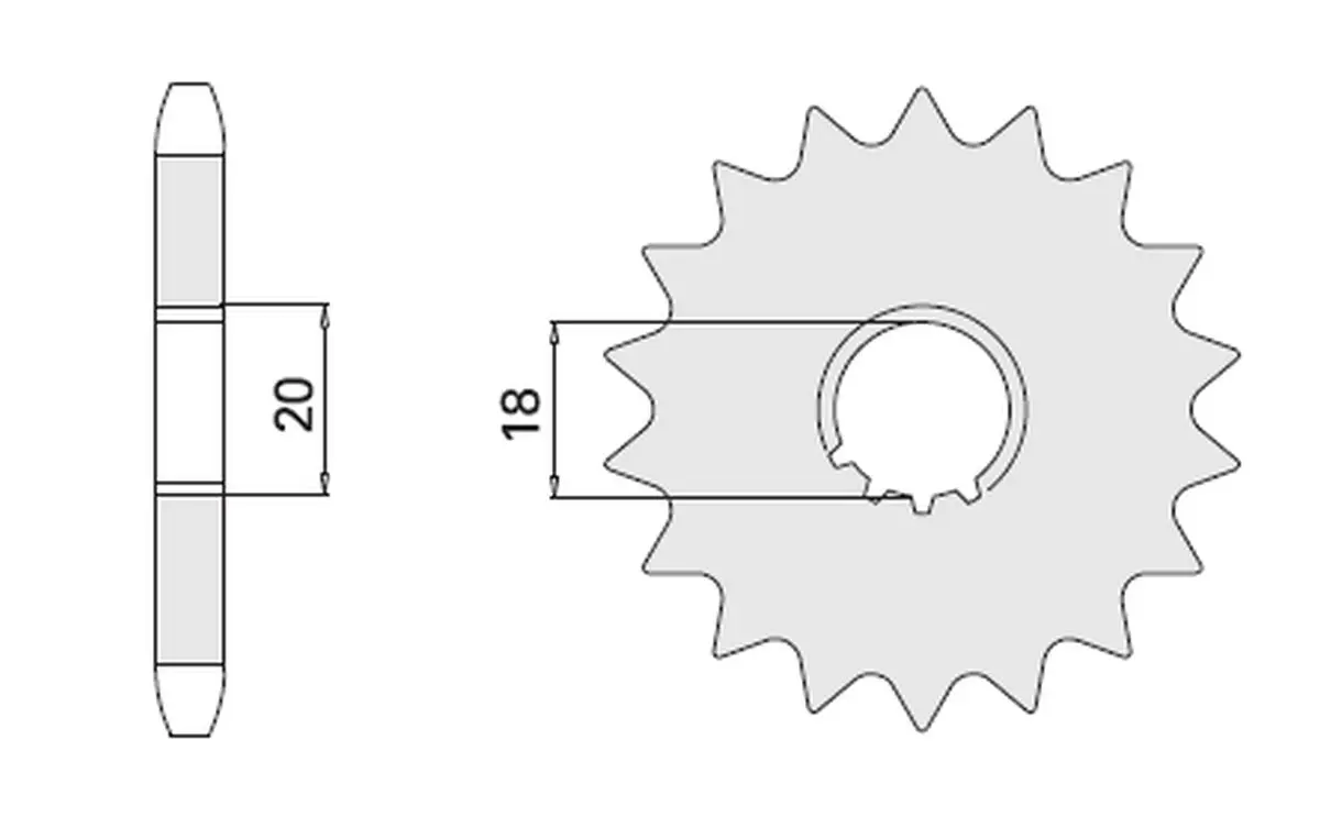 CHT řetězové kolečko přední 426 14 SUZUKI GN 125 91-00, GS 125 (JTF426.14) (426-14) (CHT řetězové kolečko přední 426 14 SUZUKI GN 125 91-00, GS 125)
