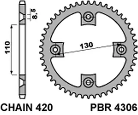 PBR rozeta 4306 55 HONDA CR 80/85 (JTR215.55)* (MADE IN ITALY) (PBR rozeta 4306 55 HONDA CR 80/85 (JTR215.55)* (MADE IN ITALY))
