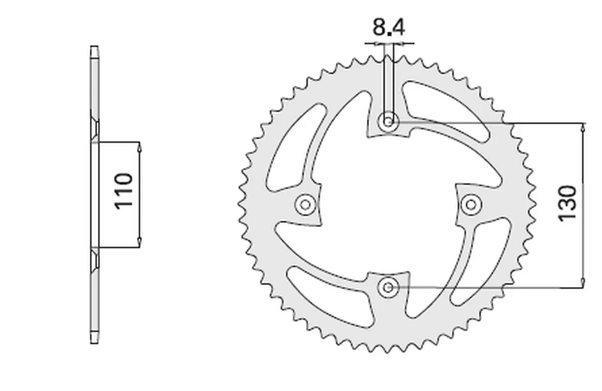 CHT rozeta 4306 55 HONDA CR 80/85 (2064-55) (CHT rozeta 4306 55 HONDA CR 80/85 (2064-55))