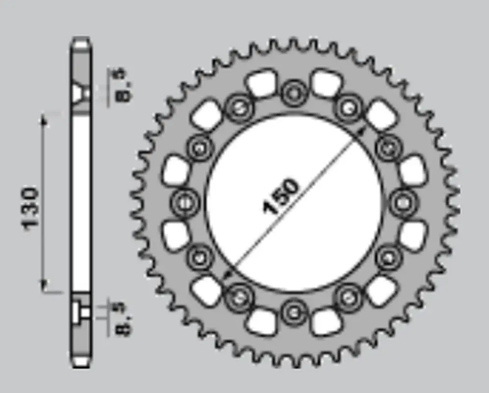 CHT rozeta 4308 47 HONDA XR 600R 85-90 ( náhrada za 245 47 ) (CHT rozeta 4308 47 HONDA XR 600R 85-90 ( náhrada za 245 47 ))