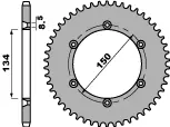 PBR zadní řetězové kolo 4330 50 C45 KAWASAKI KDX 125 90-99 (JTR 459.50) (řetěz 428) (MADE IN ITALY) ( )