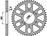 PBR zadní řetězové kolo 4338 56 C45 HONDA CRE 50 (95-01) (řetěz 428) (MADE IN ITALY) (PBR zadní řetězové kolo 4338 56 C45 HONDA CRE 50 (95-01) (řetěz)