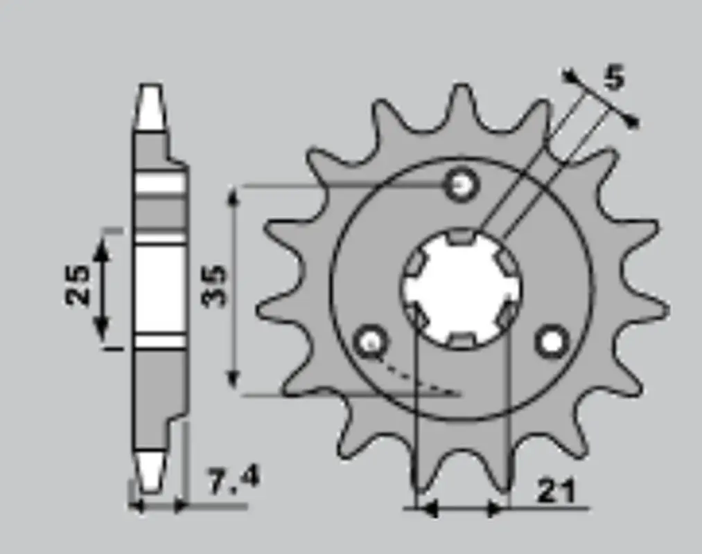 PBR přední řetězové kolo 437 16 18NC SUZUKI DR 600/650 85-95 (JTF437.16) (ŘETĚZ 520) (MADE IN ITALY) (PBR přední řetězové kolo 437 16 18NC SUZUKI DR)