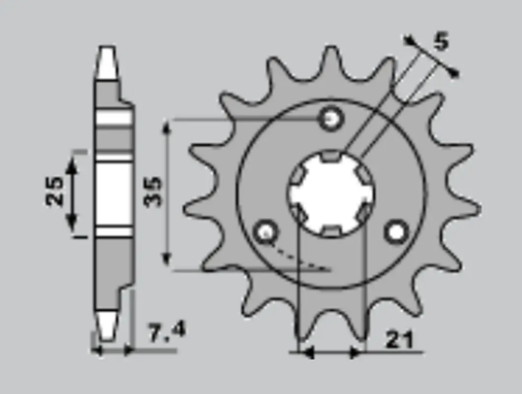 CHT přední řetězové kolo 437 15 SUZUKI DR 600/650 (437-15) (JTF437.15) (CHT přední řetězové kolo 437 15 SUZUKI DR 600/650 (437-15) (JTF437.15))