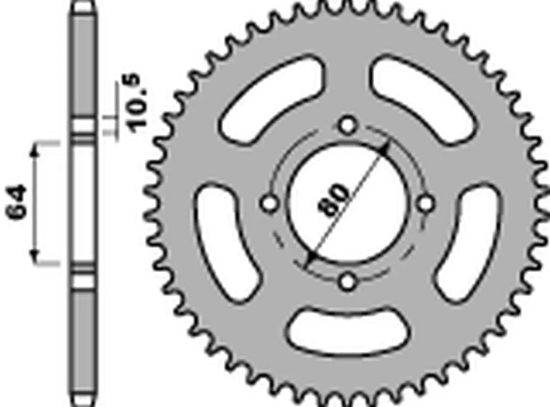 PBR rozeta 4394 36 F AEON 125/180/190/220 '00-'09, YAMAHA YFA BREEZE '89-'04, YFM 125 GRIZZLY '04-'12 (+4) (JTR1910.36) (ŁAŃC. 520) (MADE IN ITALY)