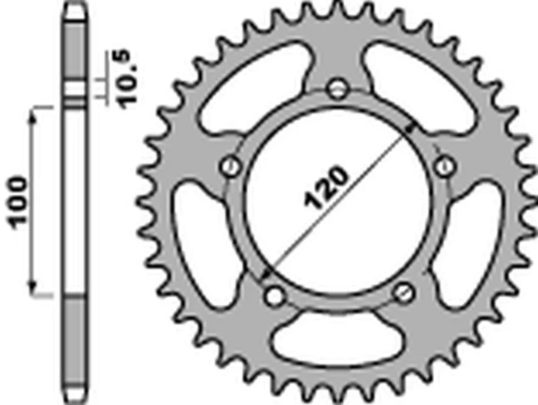 PBR rozeta 4396 46 C45 APRILIA RSV 1000 MILE '98-'08, RSV4 1000 '09-'18, PEGASO 660 '07-'14 (JTR703.46) (ŁAŃC.520) (MADE IN ITALY) (PBR rozeta 4396)