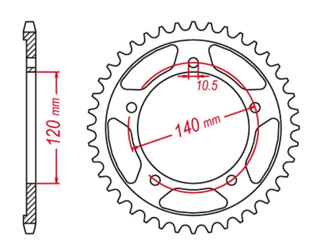 GROSSKOPF výprodej zadní řetězové kolo ULTRALIGHT tvrzené 4398 53 C45 SUZUKI GSX-R 600/750/1000 STUNT (JTR1792.53) (GROSSKOPF výprodej zadní řetězové)