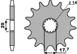 PBR řetězové kolo přední 440 12 18NC (PBR řetězové kolo přední 440 12 18NC)