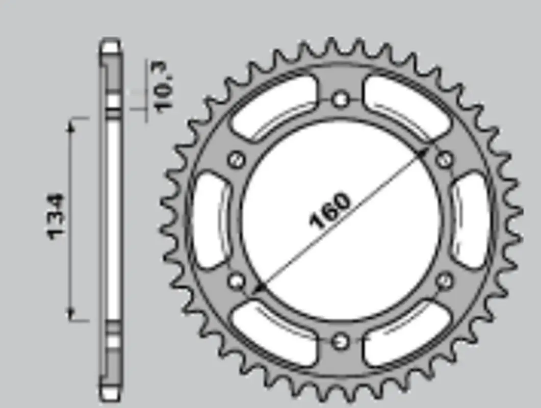 JR zadní řetězové kolo ULTRALIGHT tvrzené 4405 46 C45 HONDA CBR 600F SPORT '01-'02, CBR 600 F4I '01-'06 (JTR1307.46) ( )
