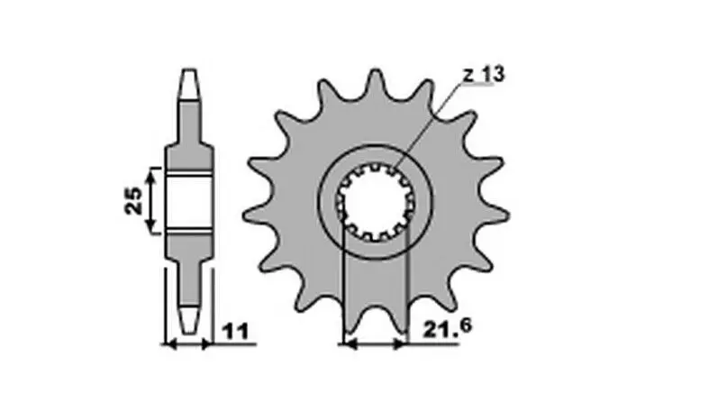 GROSSKOPF řetězové kolečko přední 442 16 YAMAHA R6 '99-'05, FZR 1000 (JTF584.16) (ŘETĚZ 532) ( )