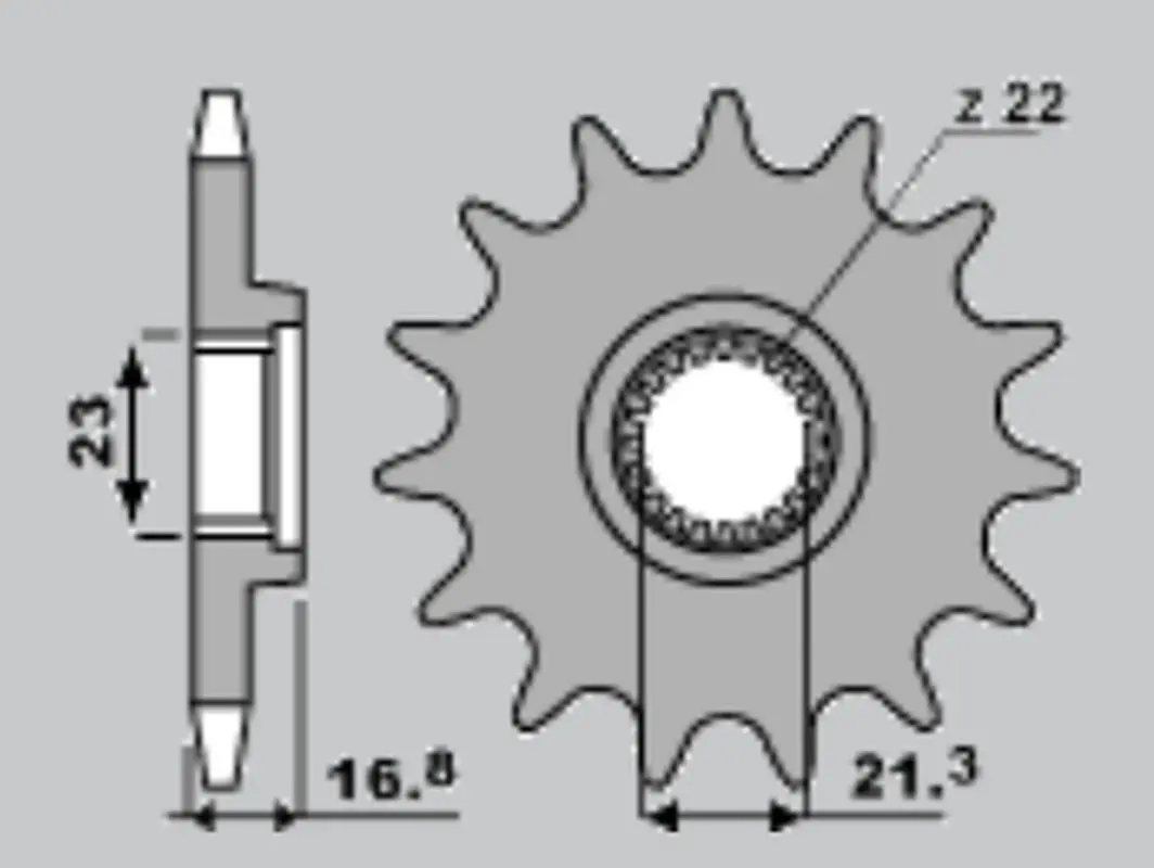 CHT řetězové kolo přední 443 16 YAMAHA XJ 600 DIVERSION '92-'05 (CHT řetězové kolo přední 443 16 YAMAHA XJ 600 DIVERSION '92-'05)