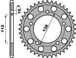 PBR řetězové kolo zadní 4448 48 C45 R6 (99-02) (JTR1871.48) (řetěz 530) (MADE IN ITALY) ( )