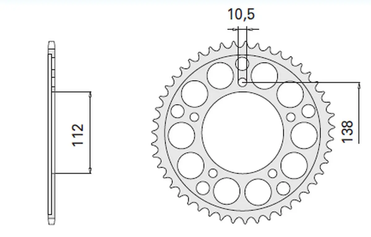 CHT řetězové kolo zadní 4448 49 (2097-49) YAMAHA 600 YZF-R6 (řetěz 530) '99-'02 (CHT řetězové kolo zadní 4448 49 (2097-49) YAMAHA 600 YZF-R6 (řetěz)