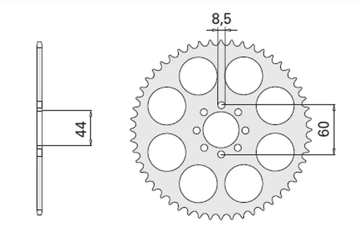 CHT rozeta 4461 52 YAMAHA DT 50R 99-02 (2078-52) (JTR1832.52) (CHT rozeta 4461 52 YAMAHA DT 50R 99-02 (2078-52) (JTR1832.52))