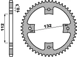 PBR rozeta 4485 38 C45 KYMCO KXR, KXU, MAXXER, MXU 250/300 '02-'15 (řetěz 520) (MADE IN ITALY) (PBR rozeta 4485 38 C45 KYMCO KXR, KXU, MAXXER, MXU)