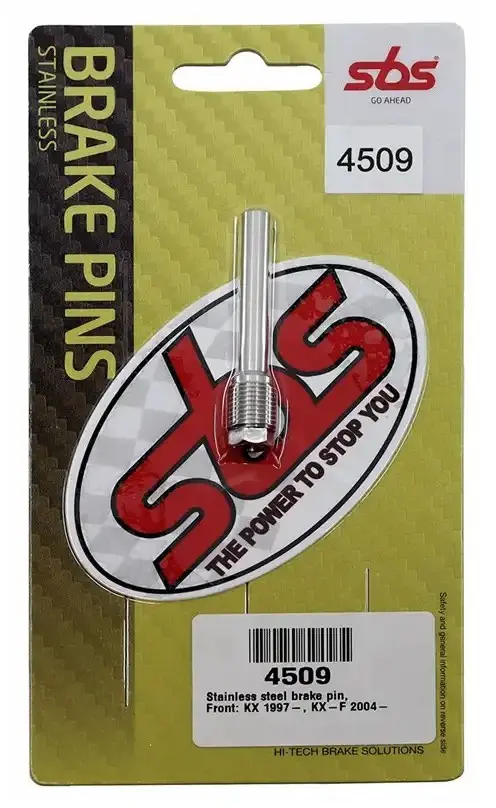 SBS závěs (čep) brzdových destiček přední KAWASAKI KX 125\250 97-08, KXF 250/450 04-18, SUZUKI RMZ 250 04-06 ( )