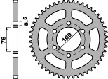 PBR rozeta zadní 4513 48 YAMAHA YZF 125R (08-12) (JTR1844.48) (MADE IN ITALY) (PBR rozeta zadní 4513 48 YAMAHA YZF 125R (08-12) (JTR1844.48) (MADE IN)
