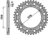 PBR zadní řetězové kolečko 4562 44 C45 HONDA CB 1000R '08-'18 (JTR1340.44) otvor-10,5mm (řetěz 530) (STD.) (MADE IN ITALY) ( )