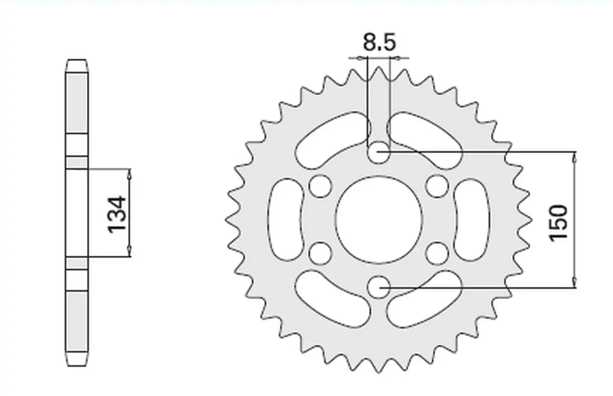 CHT zadní řetězové kolečko 463 46 KAWASAKI KMX 125 86-03 (-2) (463-46) (JTR.463.46) (CHT zadní řetězové kolečko 463 46 KAWASAKI KMX 125 86-03 (-2))