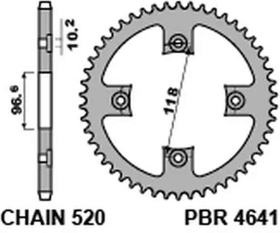 PBR zadní řetězové kolečko CAN AM DS 450 4641 42 C45 (MADE IN ITALY) (PBR zadní řetězové kolečko CAN AM DS 450 4641 42 C45 (MADE IN ITALY))