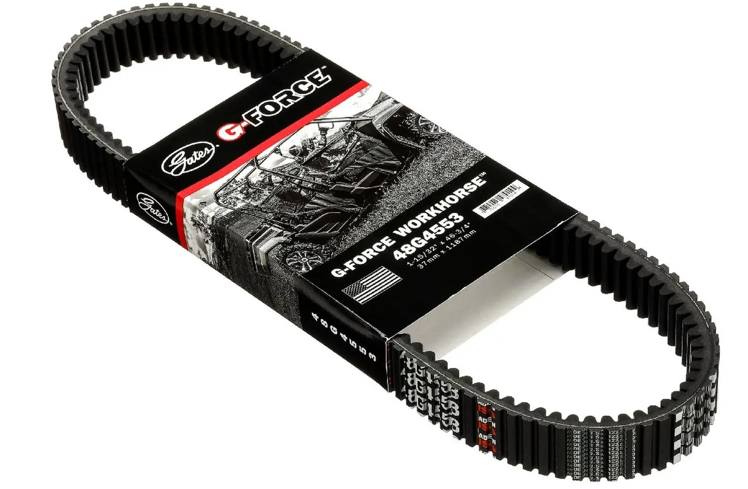GATES hnací řemen SNOW G-FORCE (1187X37X15,9mm) BOMBARDIER EXPEDITION/SKANDIC 550/600/800/1000 05-11, LYNX YETI 550/600/800/1300 04-12, POLARIS