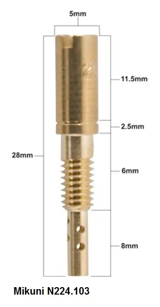 PROX volnoběžná tryska MIKUNI typ N224.103 průměr #32,5 ( 1 kus ) (PROX volnoběžná tryska MIKUNI typ N224.103 průměr #32,5 ( 1 kus ))