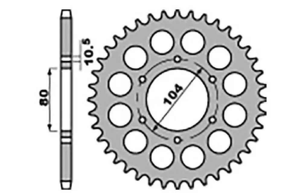 JR řetězové kolečko zadní 501 32 KAWASAKI Z 750 C 80-87, GPZ 1100 81-85 (ŘETĚZ 630) ( )