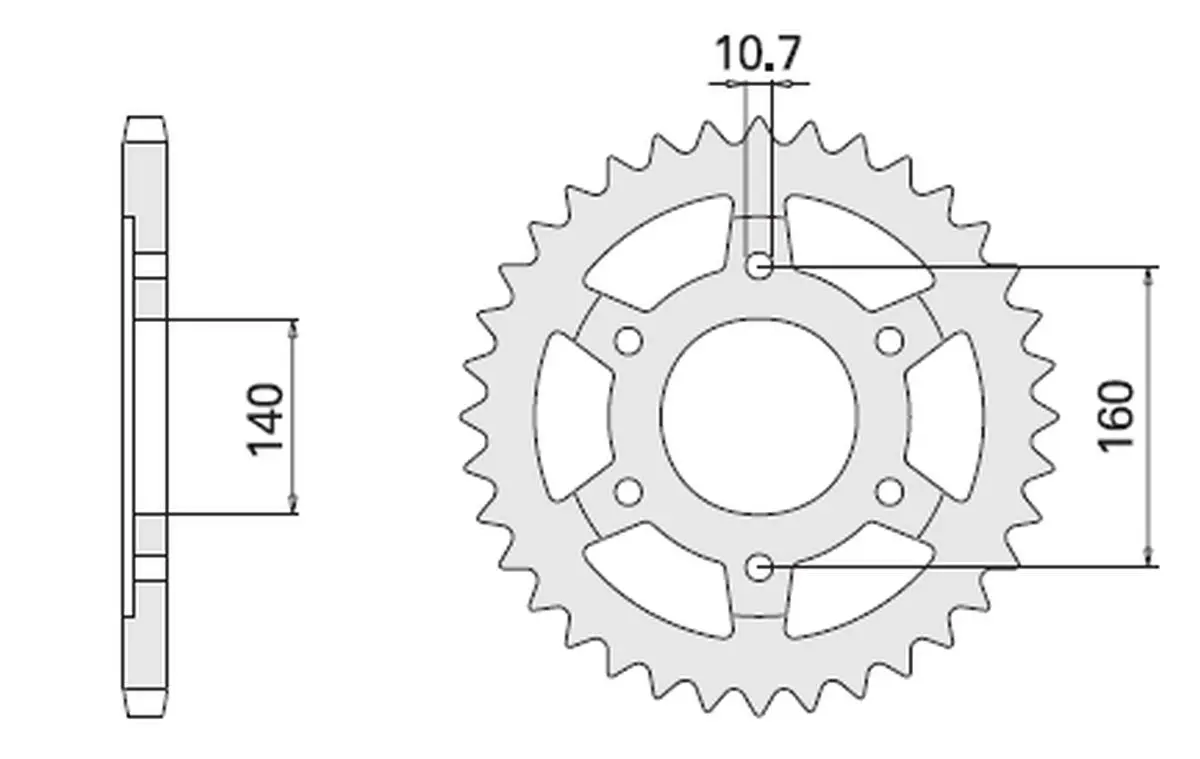 CHT VÝPRODEJ zadní řetězové kolo 502 48 KAWASAKI ZR 1100 ZEPHYR (502-48) (JTR502.48) (CHT VÝPRODEJ zadní řetězové kolo 502 48 KAWASAKI ZR 1100 ZEPHYR)