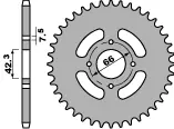 PBR zadní řetězové kolo 505 34 F GARELLI 50 (řetěz 415) (MADE IN ITALY) ( )