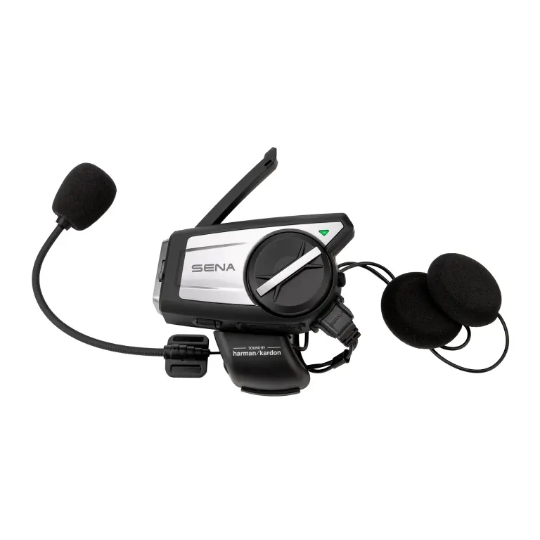 SENA interkom motocyklový 50C-01 QUANTUM MESH 2.0 BLUETOOTH 5.0 do 1600M s kamerou ULTRA HD 4K, s FM rádiem a audio systémem HARMAN KARDON ( 1 sada )