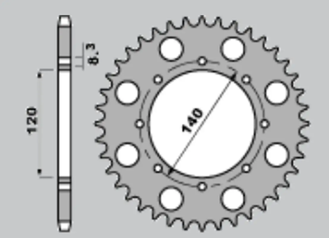 JR řetězové kolo přední 511 13 KAWASAKI KLR 650 / KLX 650 (JTF509.13) ( )