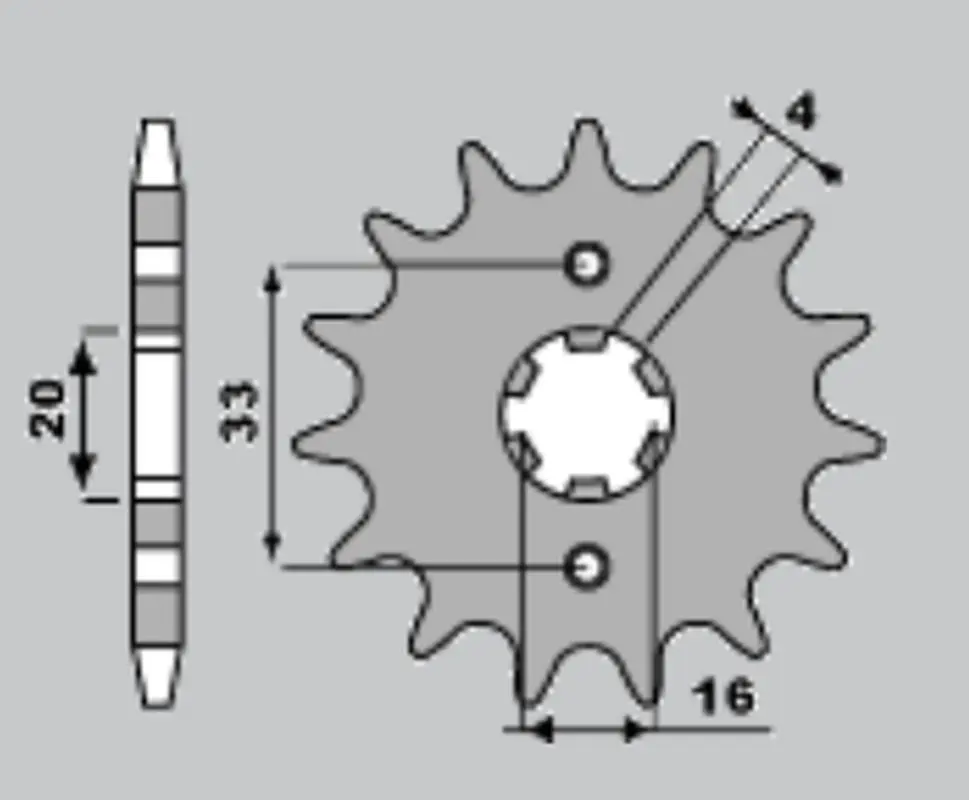 řetězové kolo přední (A4240421130) 514/13Z. KAWASAKI Z 250 '81-'82, GPZ 500 R '88-'90, GPZ 600 '85-'90, ZZR 600 '93-'06 (řetězové kolo přední)