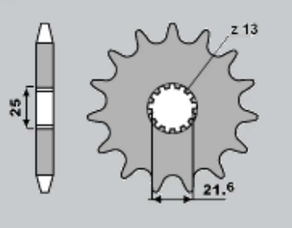 CHT řetězové kolo přední 518 13 KAWASAKI KZ/GPZ 650/750 (518-13) (JTF518.13) (CHT řetězové kolo přední 518 13 KAWASAKI KZ/GPZ 650/750 (518-13))