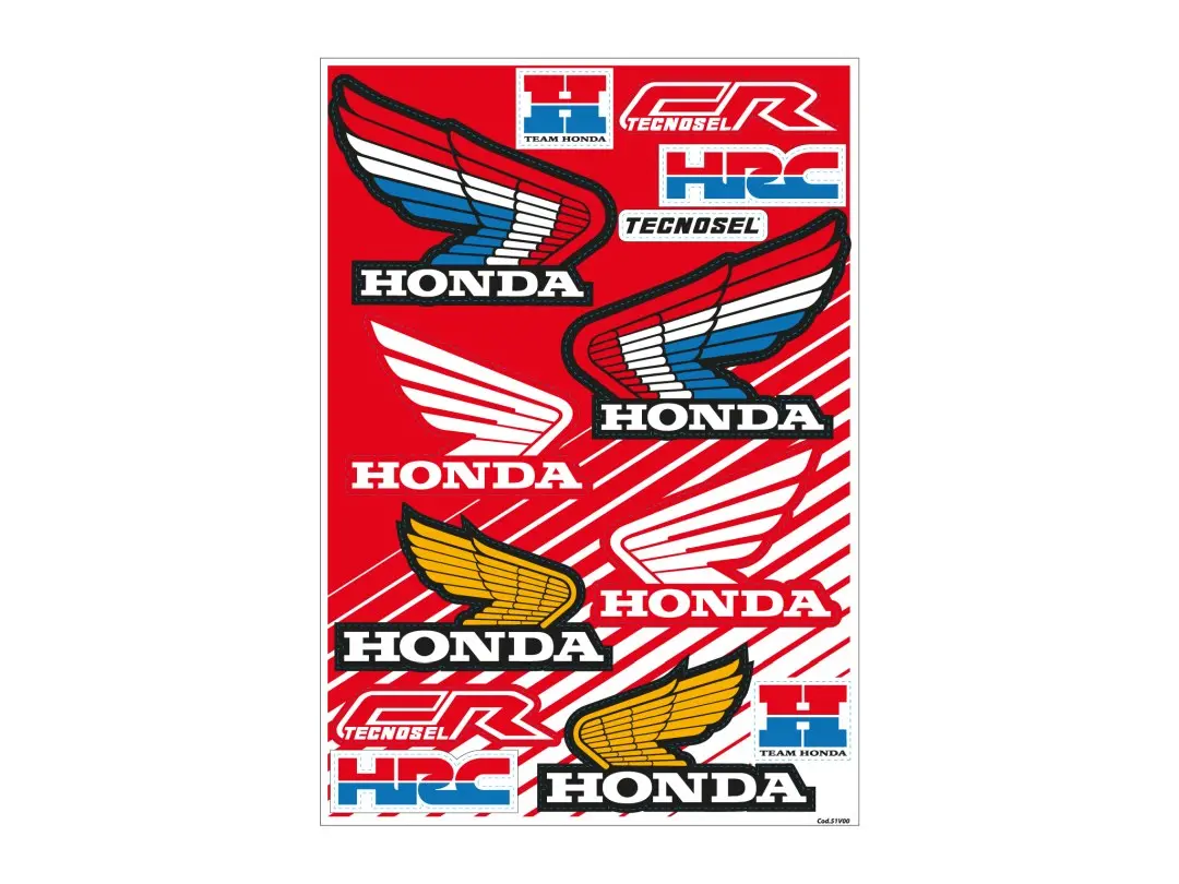 TECNOSEL (BLACKBIRD) sada samolepek (dýhy) reklamních, LOGO HONDA VINTAGE (TECNOSEL (BLACKBIRD) sada samolepek (dýhy) reklamních, LOGO HONDA VINTAGE)