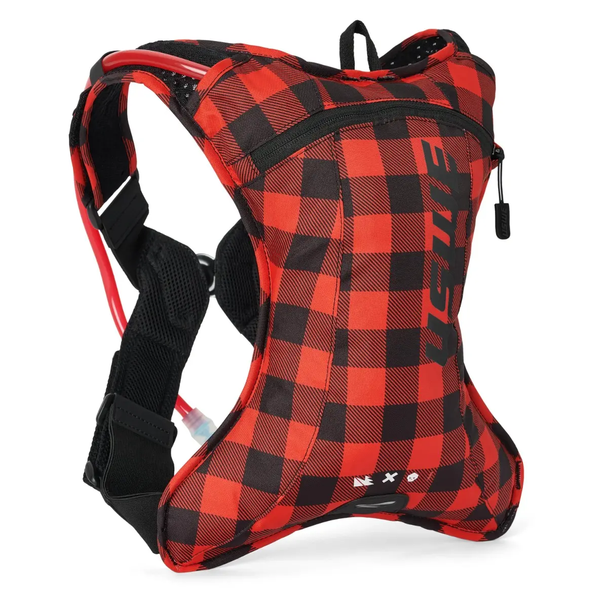 USWE CAMEL BAG OUTLANDER XC 2 FLANNEL barva černo-červená MOTO/kolo objem 1,5L tekutina (2L batoh) (USWE CAMEL BAG OUTLANDER XC 2 FLANNEL barva)