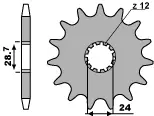 PBR řetězové kolečko přední 526 18 18NC KAWASAKI ZX 12R 00-06 (JTF517.18) (PBR řetězové kolečko přední 526 18 18NC KAWASAKI ZX 12R 00-06 (JTF517.18))