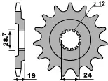 PBR řetězové kolečko přední 529 17 18NC KAWASAKI ZX 10 88-90 (PBR řetězové kolečko přední 529 17 18NC KAWASAKI ZX 10 88-90)