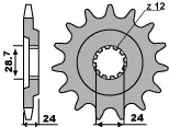 PBR řetězové kolečko přední 530 17 18NC KAWASAKI ZZR 1100 90-92 ( )