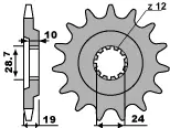 PBR řetězové kolečko přední 532 17 18NC ZX 10 (88-90) (JTF527.17) ( )
