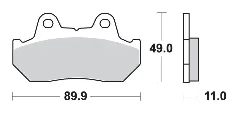 SBS brzdové destičky KH69/3 STREET standardní keramické barva černá ( )