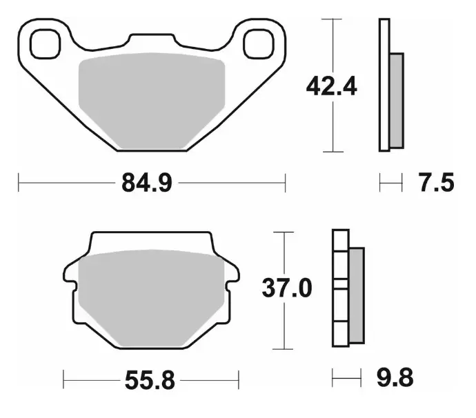 SBS brzdové destičky KH067 OFF-ROAD sintrované barva zlatá ( )