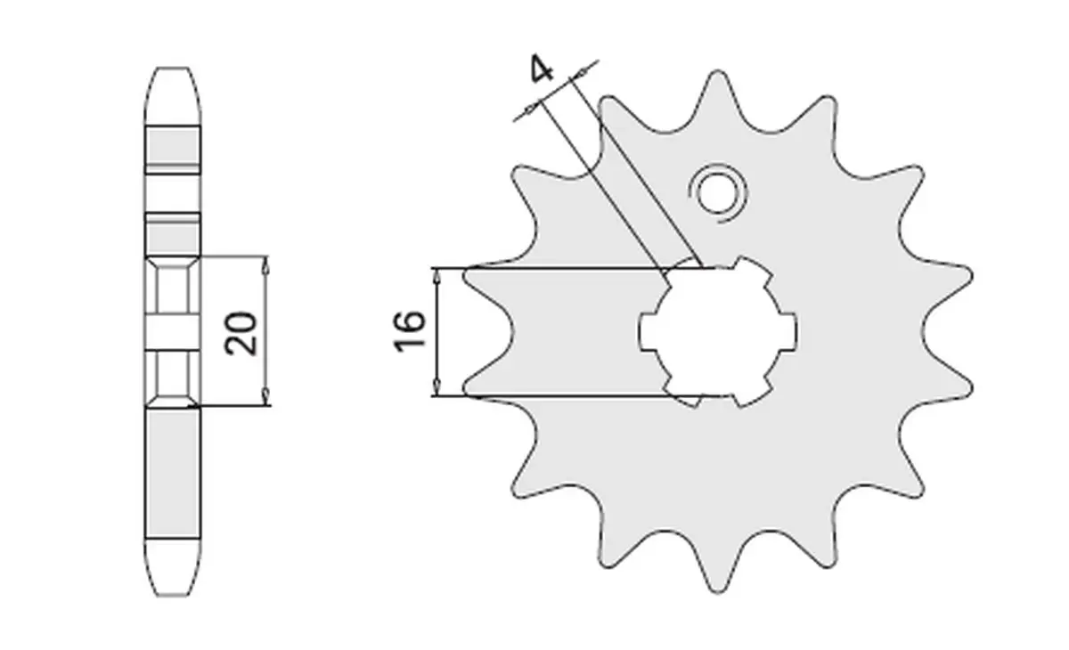 CHT řetězové kolo přední 550 16 GILERA 125 84-88 (601-16) (CHT řetězové kolo přední 550 16 GILERA 125 84-88 (601-16))