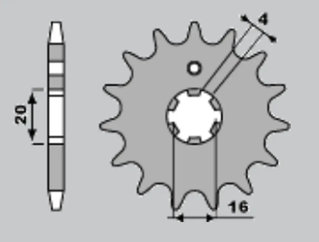 JR řetězové kolo přední 554 15 YAMAHA DT80LC (JR řetězové kolo přední 554 15 YAMAHA DT80LC)