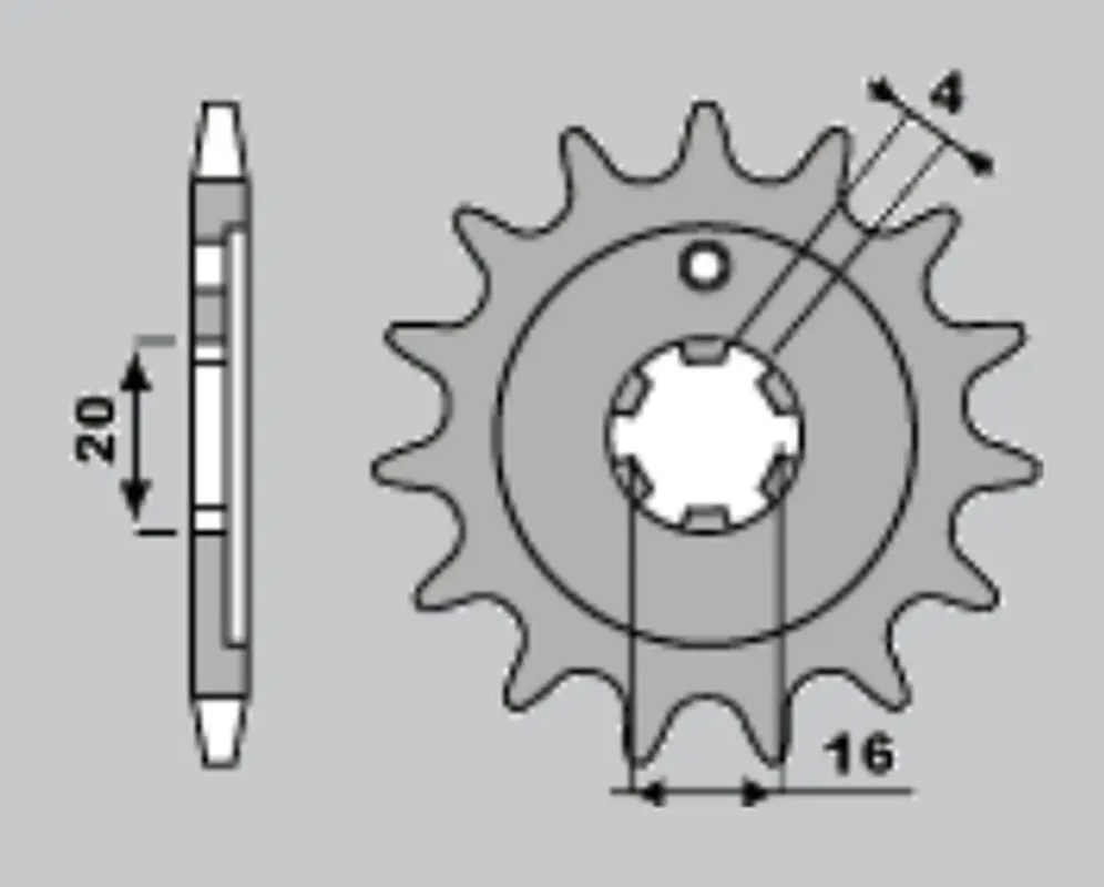 JR řetězové kolo přední 555 14 YAMAHA DT 80 LC1/LC2 83-95 ( )
