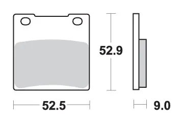 SBS brzdové destičky KH63 / KH161 závodní DUAL karbonové barva černá ( )