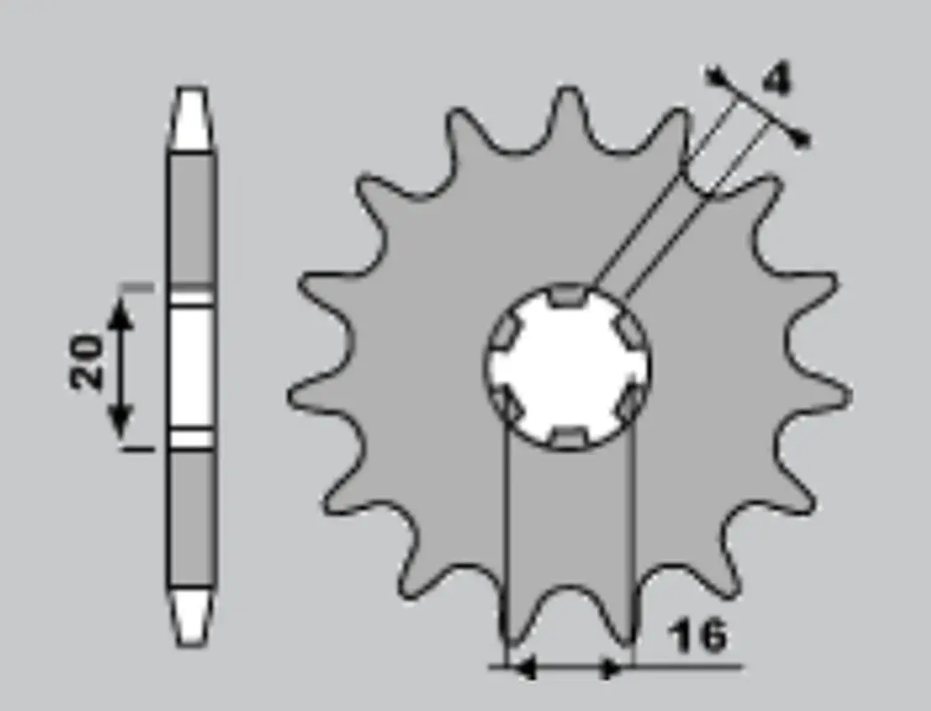 CHT řetězové kolo přední 560 14 KAWASAKI KX65/80/85 (560-14) (JTF546.14) (CHT řetězové kolo přední 560 14 KAWASAKI KX65/80/85 (560-14) (JTF546.14))