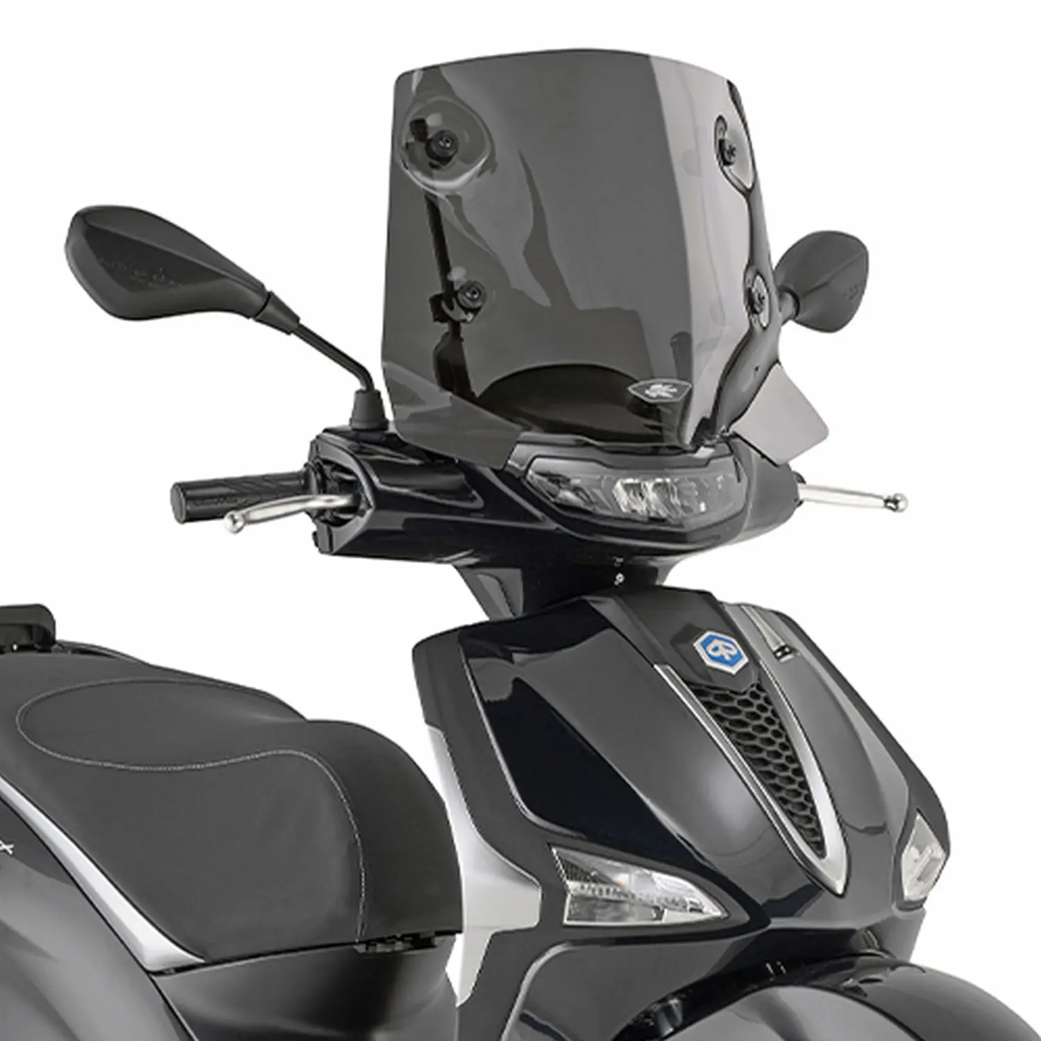KAPPA plexi štít PIAGGIO LIBERTY 50 / 125 / 150 25-26 (26 x 41,5cm) ztmavený - potřebné upevnění A5623AK ( )