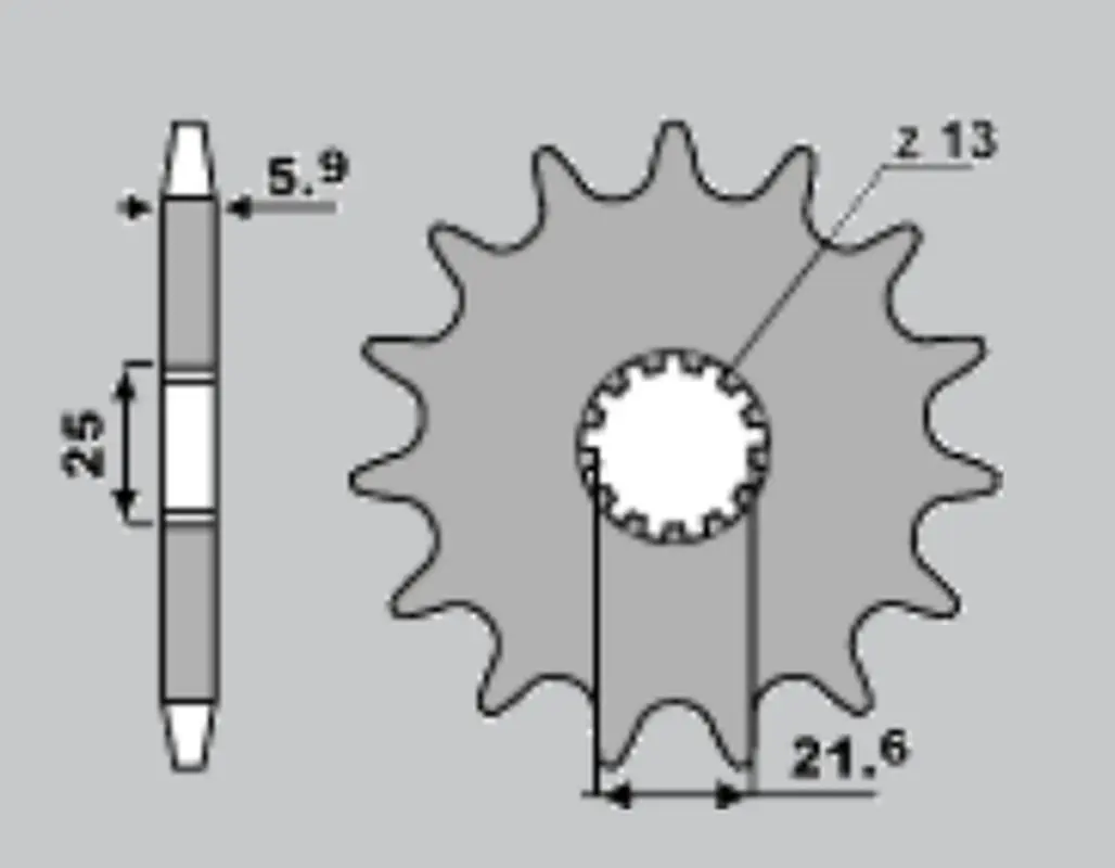 GROSSKOPF řetězové kolo přední 565 12 KAWASAKI KXF 450 '06-, YAMAHA YZF 400/426/450 (JTF565.12) ( )