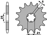 PBR řetězové kolo přední 567 16 18NC YAMAHA XS 400 (PBR řetězové kolo přední 567 16 18NC YAMAHA XS 400)